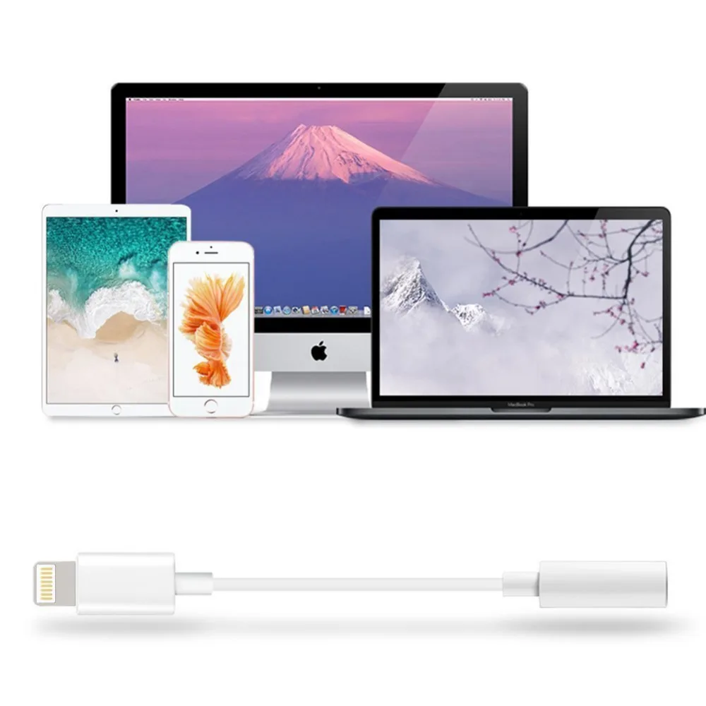 Адаптер для наушников Apple Lightning/3 5 мм 8pin Универсальный аудиоконвертер 100% оригинал