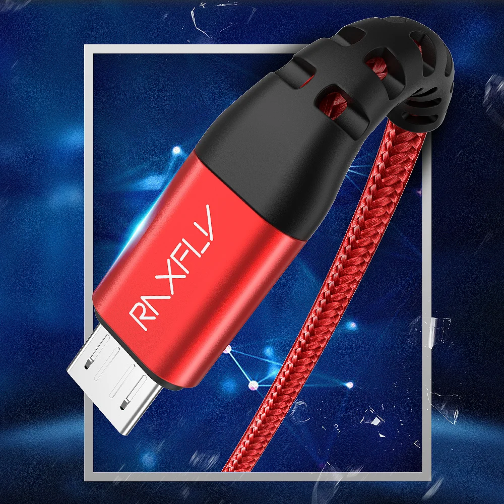

RAXFLY Micro USB Cable 1M Charging Wire For Samsung S5 S6 Edge J5 J7 Data Charger Tensile Cord USB Micro Cable For Redmi Note 4X