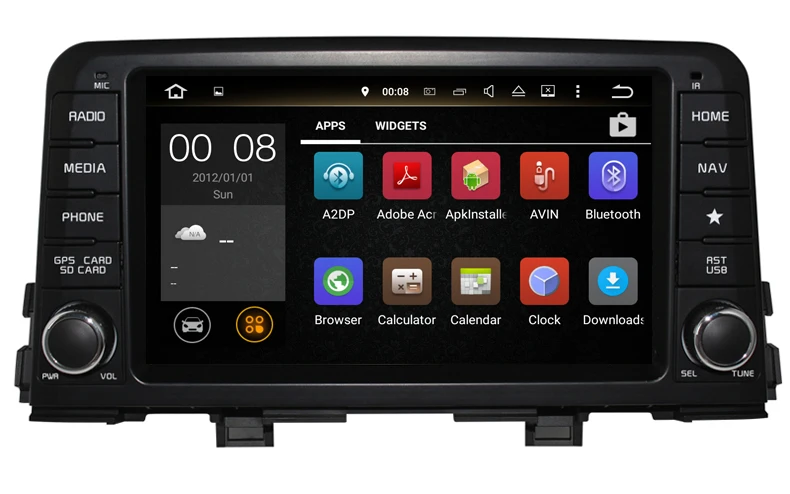 Sale 2din 8" Android Car DVD GPS player FOR KIA MORNING PICANTO 2017 Radio RDS Bluetooth 1024*600 Mirror Link Wifi Map DVR SD USB 2
