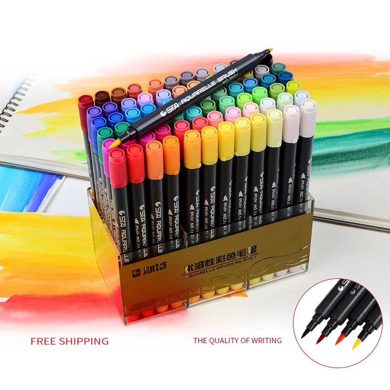 Double Sided Brush and Fine Tip Marker – Pencil Box Factory