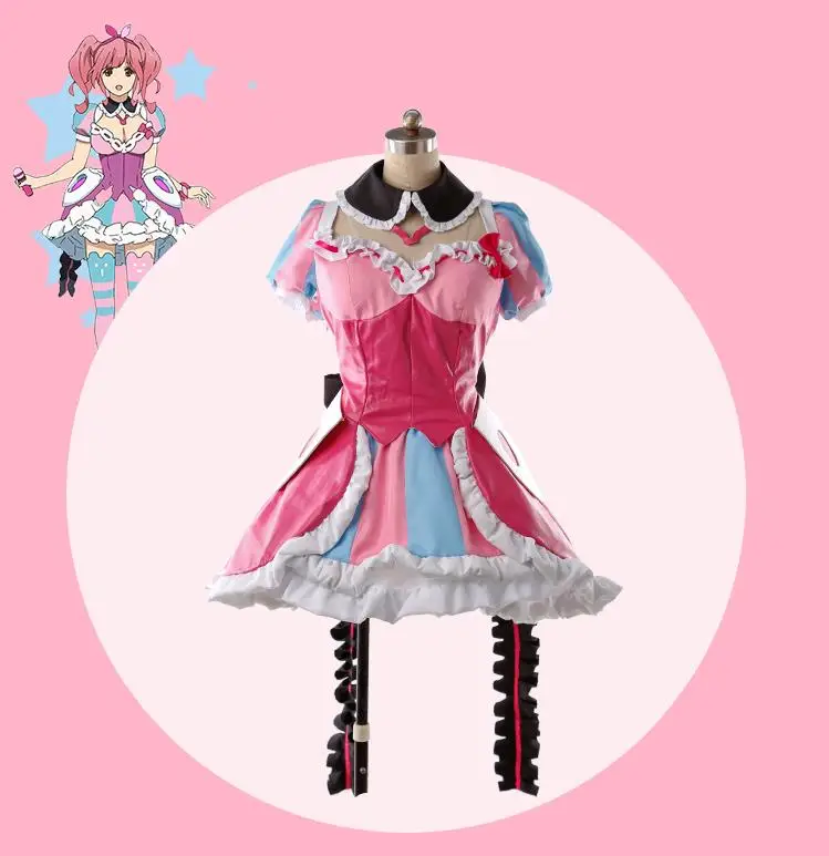 

Anime! Macross Delta Makina Nakajima Lolita Dress Lovely Gothic Uniform Cosplay Costume Custom-made Size Free Shipping