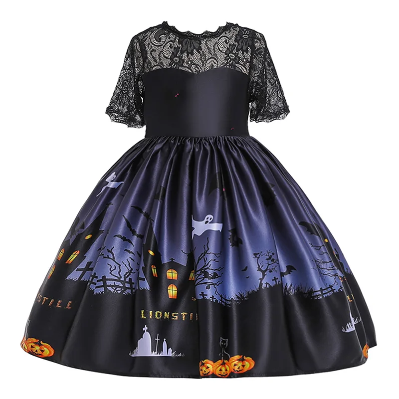 Baby Girl Dress Clothes Cosplay Bat Ghost Halloween Costume For Kids Girls Dresses Princess Party Dress 2 3 9 10 Years