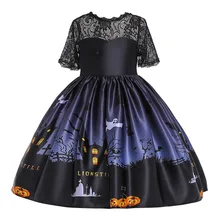 Baby Girl Dress Clothes Cosplay Bat Ghost Halloween Costume For Kids Girls Dresses Princess Party Dress 2 3 9 10 Years