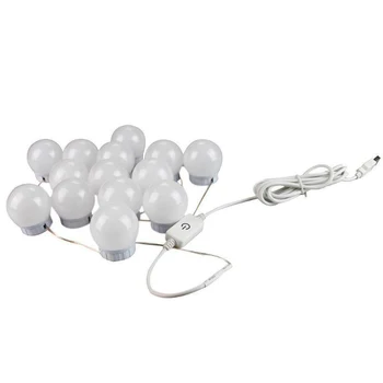

6/10/14LED USB 5V Makeup Wall Lamp Bulb Kit for Dressing Table Dimmable Mirror Light Cosmetic Beauty Lamp