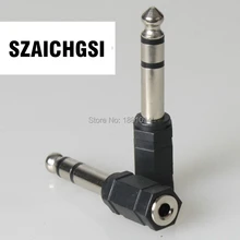 SZAICHGSI 6,5 мм 1/" штекер в 3,5 мм 1/8" гнездо стерео наушники аудио конвертер адаптер для микрофона 2000 шт