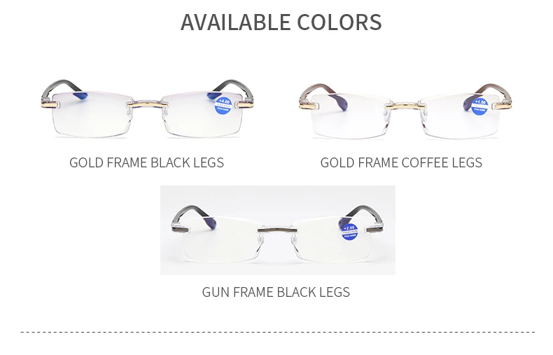 Очки без оправы для зрения, женские и мужские увеличительные очки, очки для чтения, портативные очки для дальнозоркости, подарок для родителей