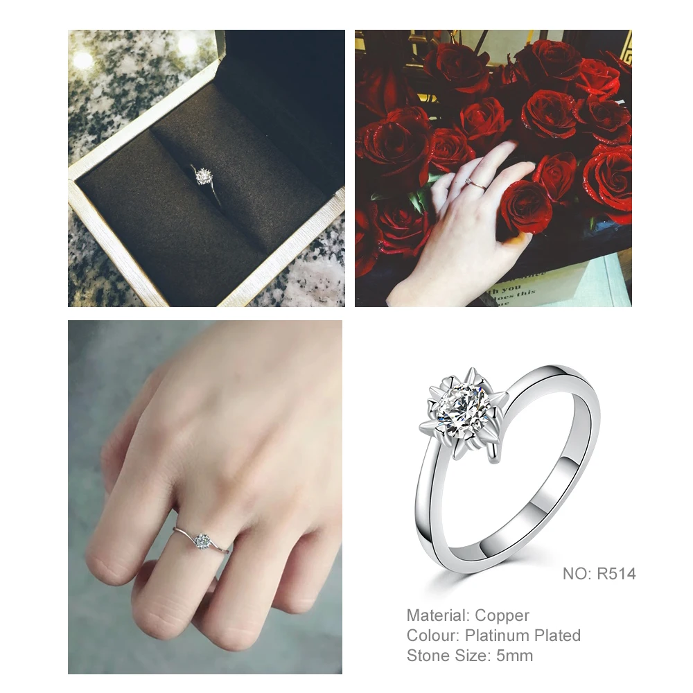 ZHOUYANG обручальные/Свадебные кольца на палец для женщин, австрийский кубический цирконий, розовое золото, модные брендовые ювелирные изделия для женщин R239