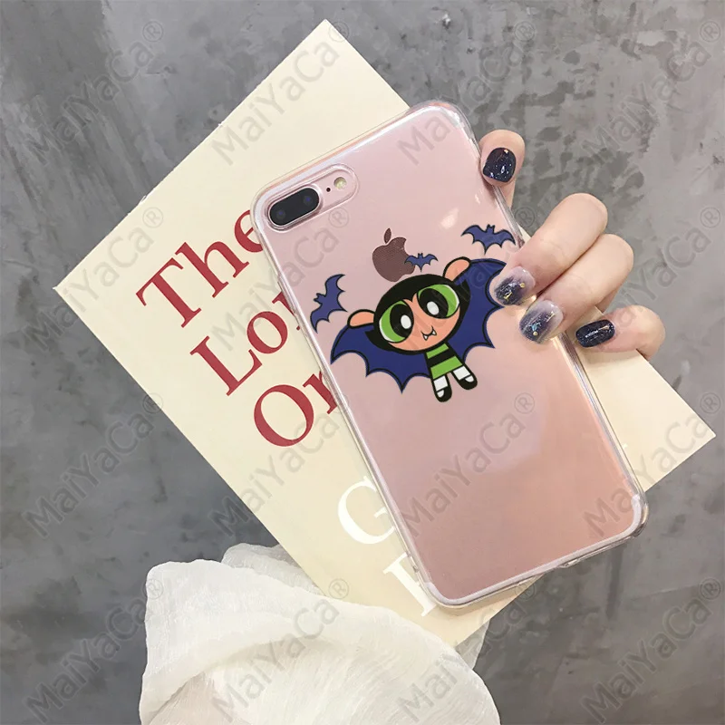 MaiYaCa Powerpuff Girls TPU Прозрачный чехол для телефона чехол для iPhone 7 7plus X XS MAX 6 6S 8 8Plus 5 5S XR - Цвет: A4