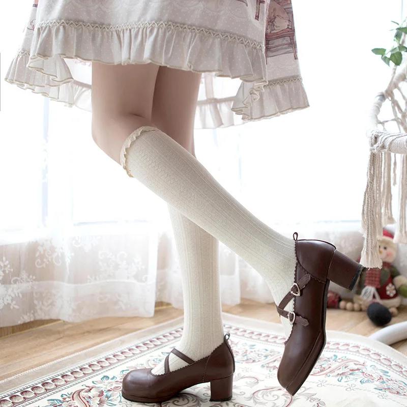 

socks cotton bamboo fiber lace basic JK uniform wind sock socks in the Japanese college lolita socks XWZ-CT05