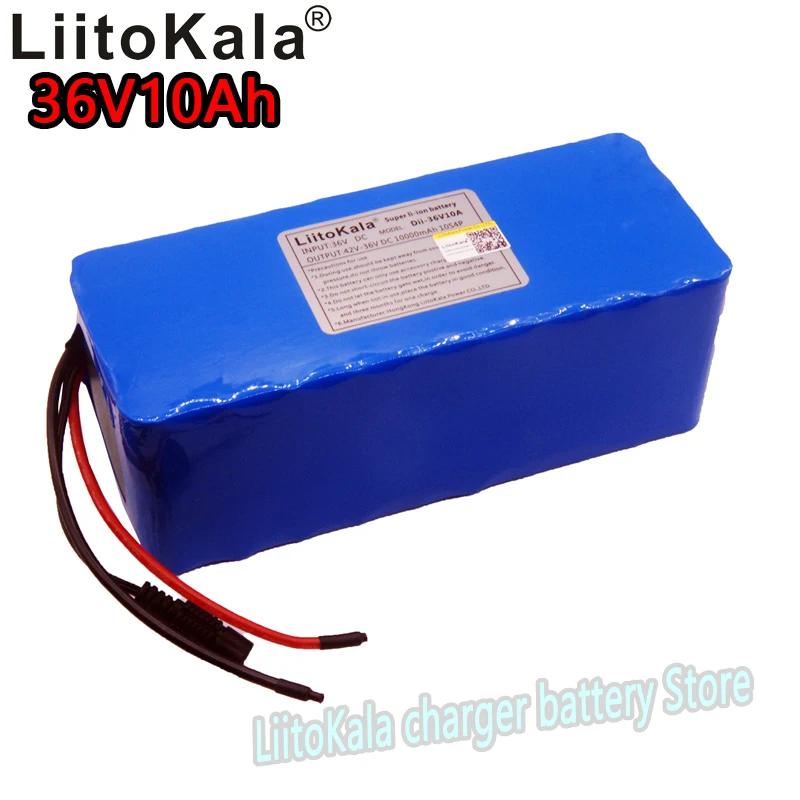 

LiitoKala 36v10Ah 18650 lithium battery pack 42V 8000mAh 10S4P electric bicycle lithium ion battery large capacity bms 500W