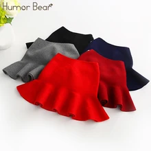 Humor Bear плиссированная юбка Harajuku консервативный Стиль клетчатые юбки мини Милая школьная форма Женская юбка для девочек