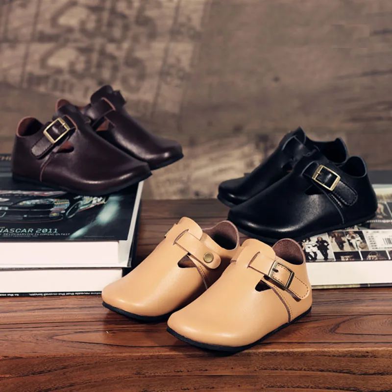 Новинка 2018 года детская кожаная обувь высокого качества для мальчиков и девочек