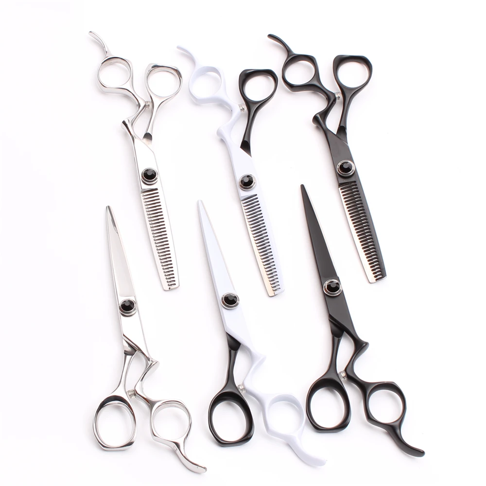 

2Pcs C9016 6.0'' Customized Logo Hairdressing Cutting Shears Thinning Scissors Japan Steel 440C Professional Human Hair Scissors