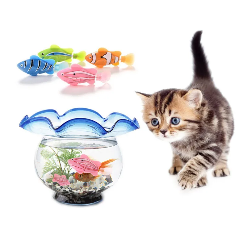 

Simulation Fish Funny Cat Toy Activated Battery-Powered Fish Waterproof Swimming Fish Keep Your Cats Entertained