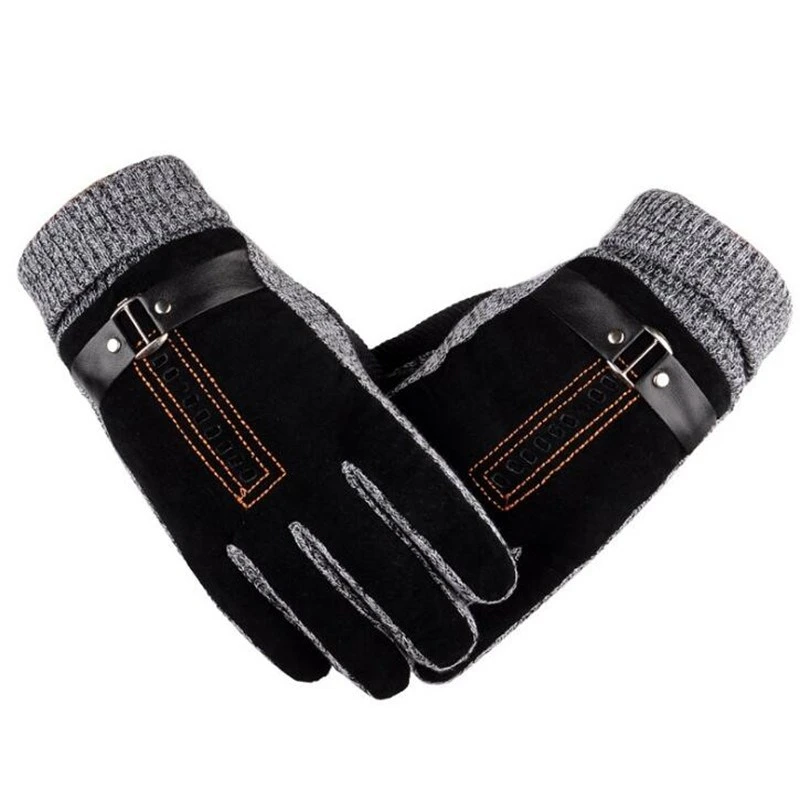 CUHAKCI Moto Guantes, зимние перчатки, дизайн, мужские кожаные перчатки, роскошные Лоскутные мужские мотоциклетные перчатки, теплые толстые варежки из искусственной кожи