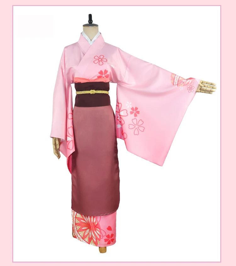New Anime Konohana kitan Cosplay Costume Sakura Cospaly Yukata Kimono Women Dress for Halloween  (5)