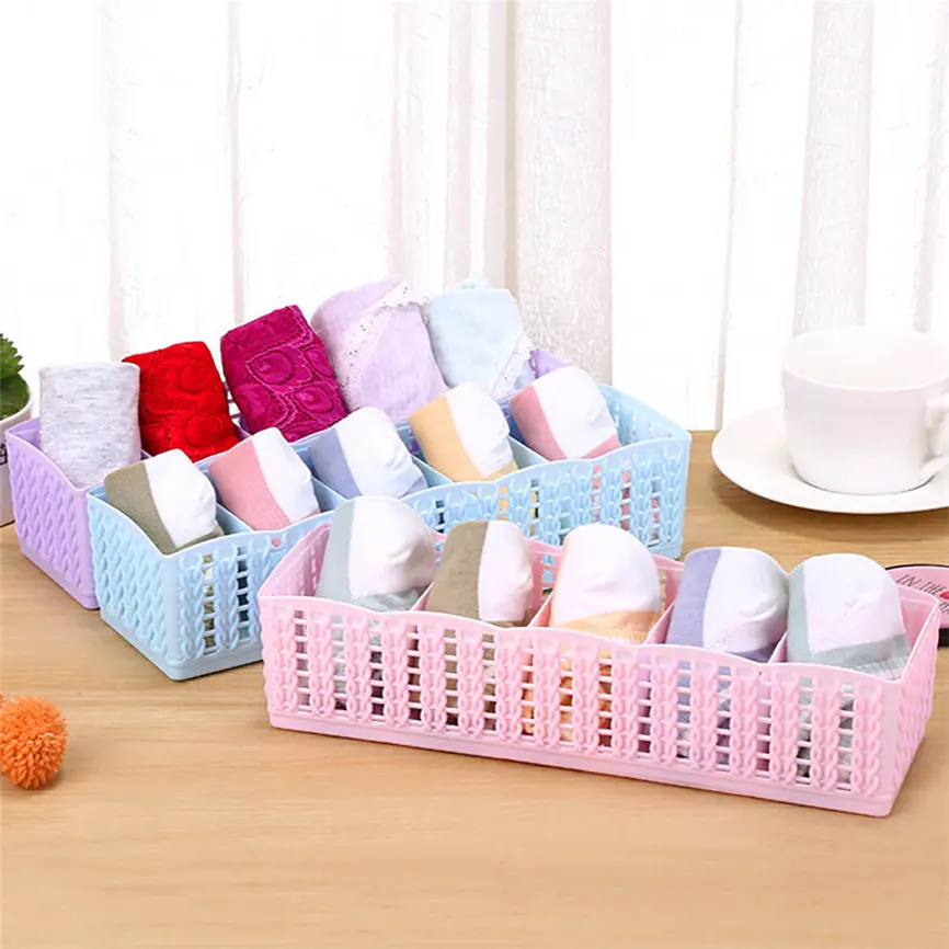 

Plastic Underwear Organizer Drawer Organizer Storage Box Tie Bra Socks Drawer Cosmetic Divider Dropshipping June#6