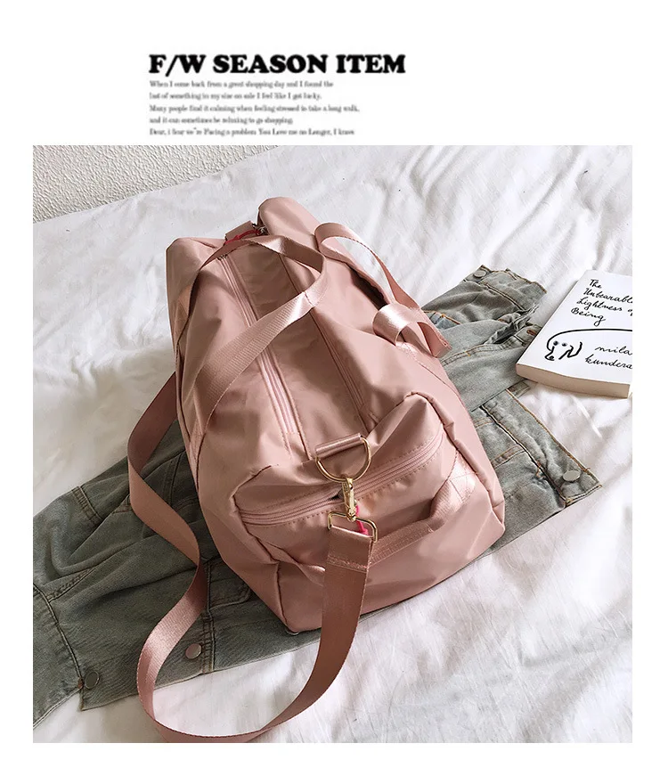 2019 Новый розовый сумка Для женщин путешествия с разделителем для сухого и влажного Сумки для зала для спорта Фитнес Training с отделением для