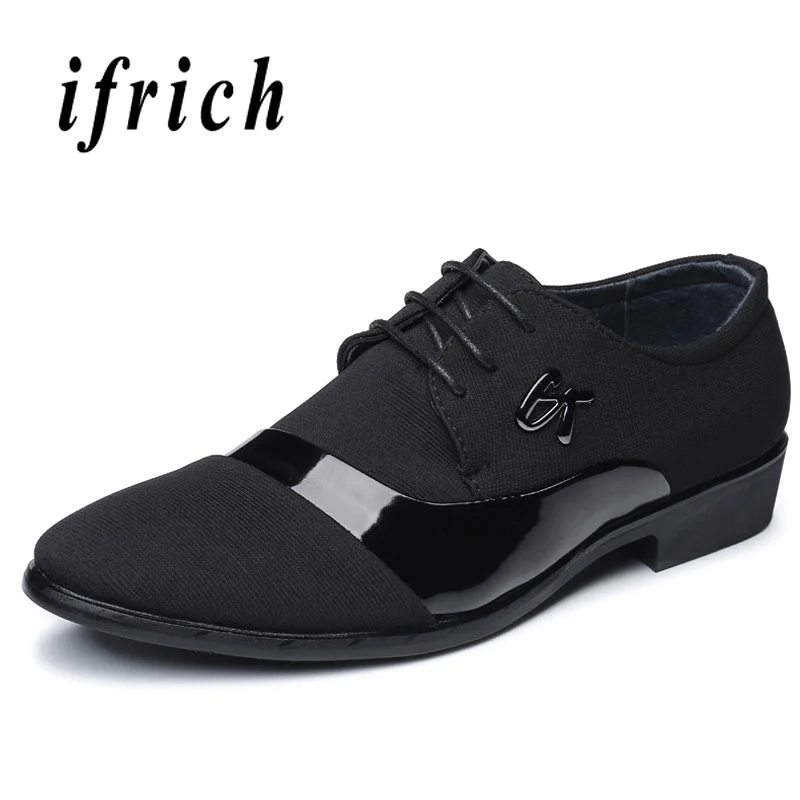 

Mens Pointed Toe Dress Shoes Black Man Business Wedding Shoes Leather Formal Oxford Derby Shoes Male Wearable Social Party Shoes