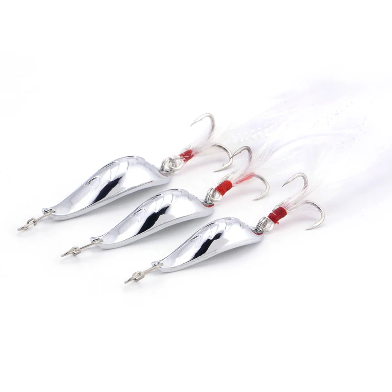 Fishing Spoon Lure Grandiose Stroke Dancing Whirlpool Big Arc Artificial Metal Long Cast Lures 10g/15g/20g 4 Times Hook