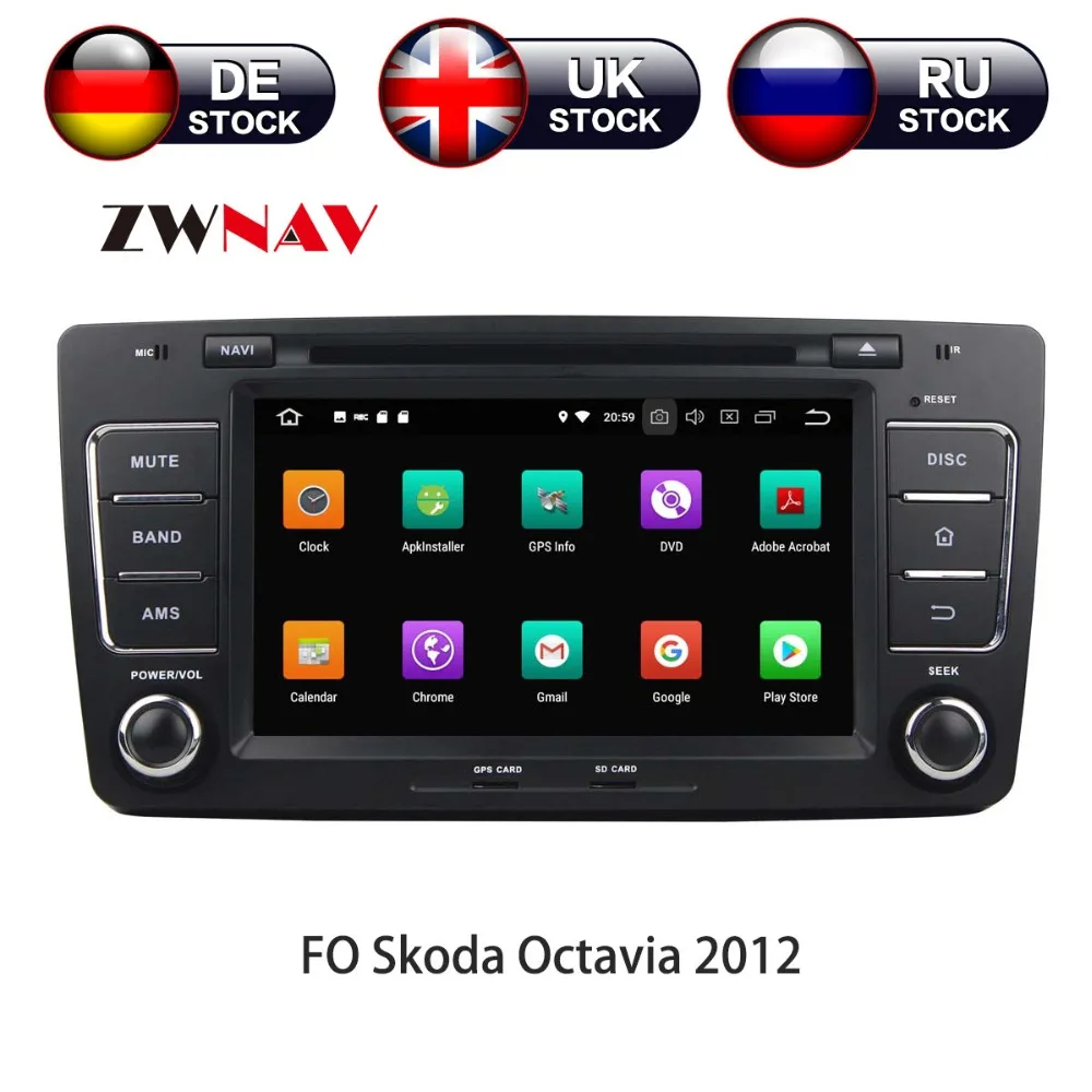 

Android 8 4G+32G 1 Din Steering-Wheel For Skoda Octavia 2012 Car Multimedia DVD Player tape recorder headunit
