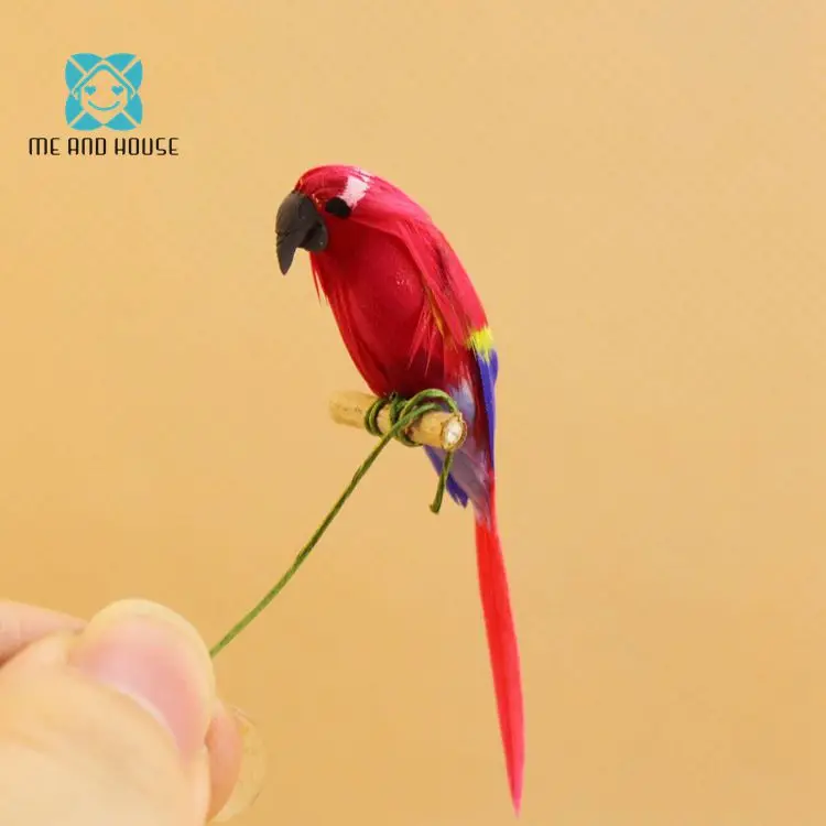 

Dollhouse Mini Realistic handmade clay colorful Parrots Dollshouse Miniatures