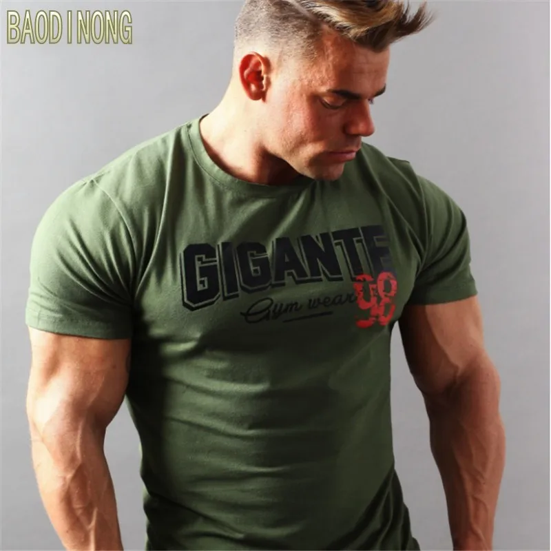 Brand Mens muscle T shirt bodybuilding fitness men tops cotton singlets