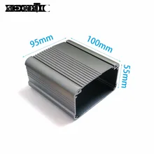 Алюминий корпус electircal Проект box Дело 95(3,7") X55(2,16") X100(3,9") мм, сделай сам, Новинка