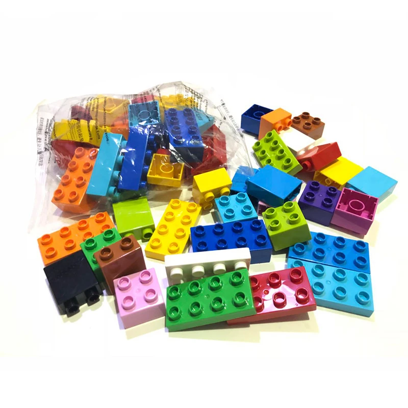 DIY Creative Bulk Granules Building Blocks Legoings Bricks Model Figures Educational Toys For Chilren Compatible Legoed Duploed
