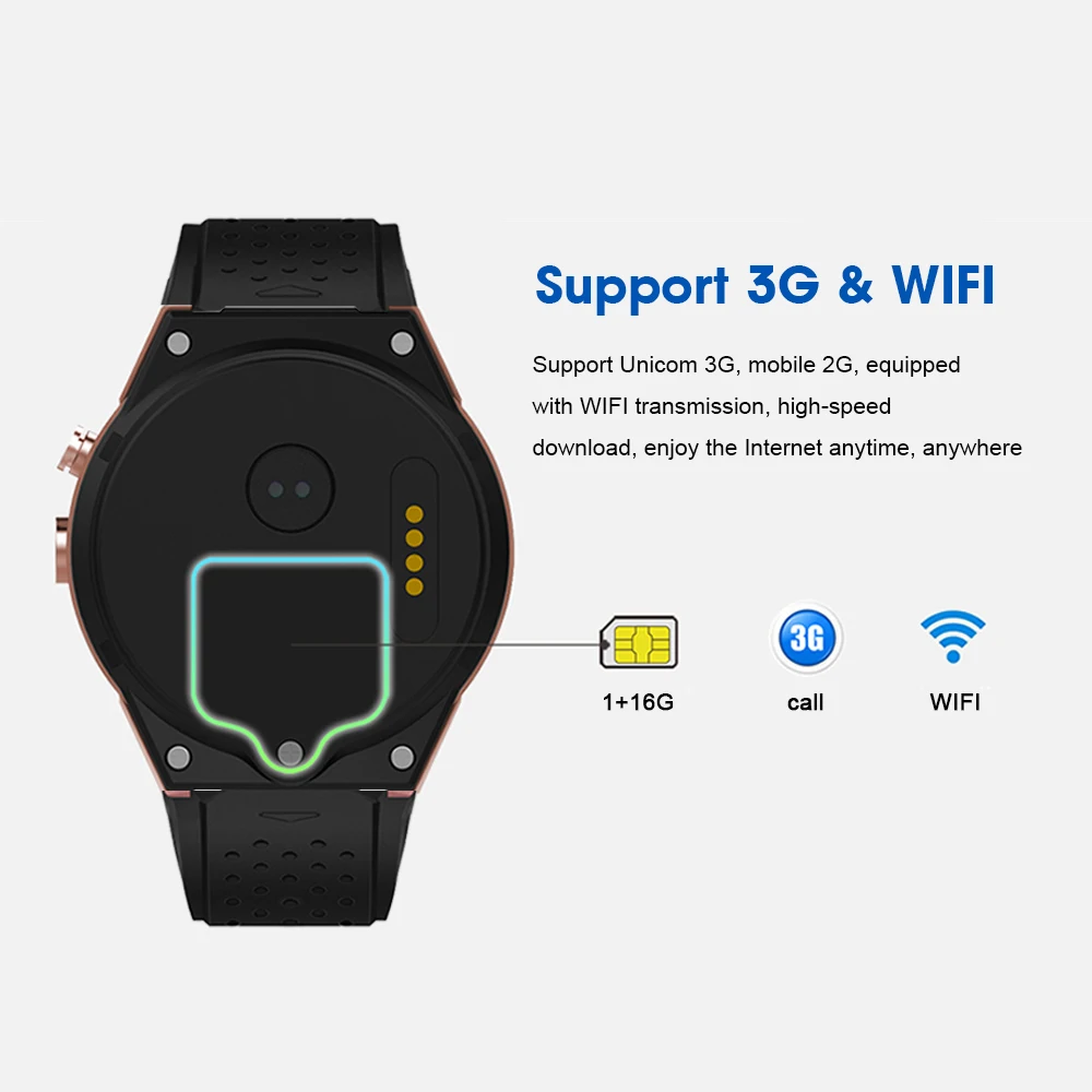 Kaimorui Смарт-часы KW88 Pro Android 7,0 OS умные часы 1 Гроа+ 16 грамм поддержка sim-карты gps Bluetooth умные мужские часы для IOS