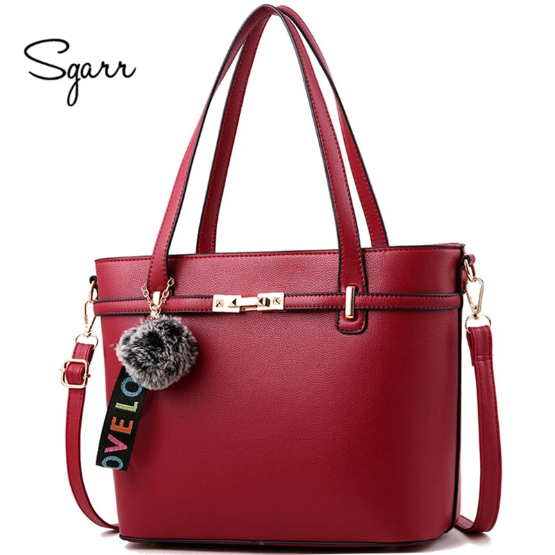 

SGARR Women Bag Handbag Tote Shoulder Crossbody Autumn Winter Leather Big Brand Black Green Red Casual Designer Female Messenger