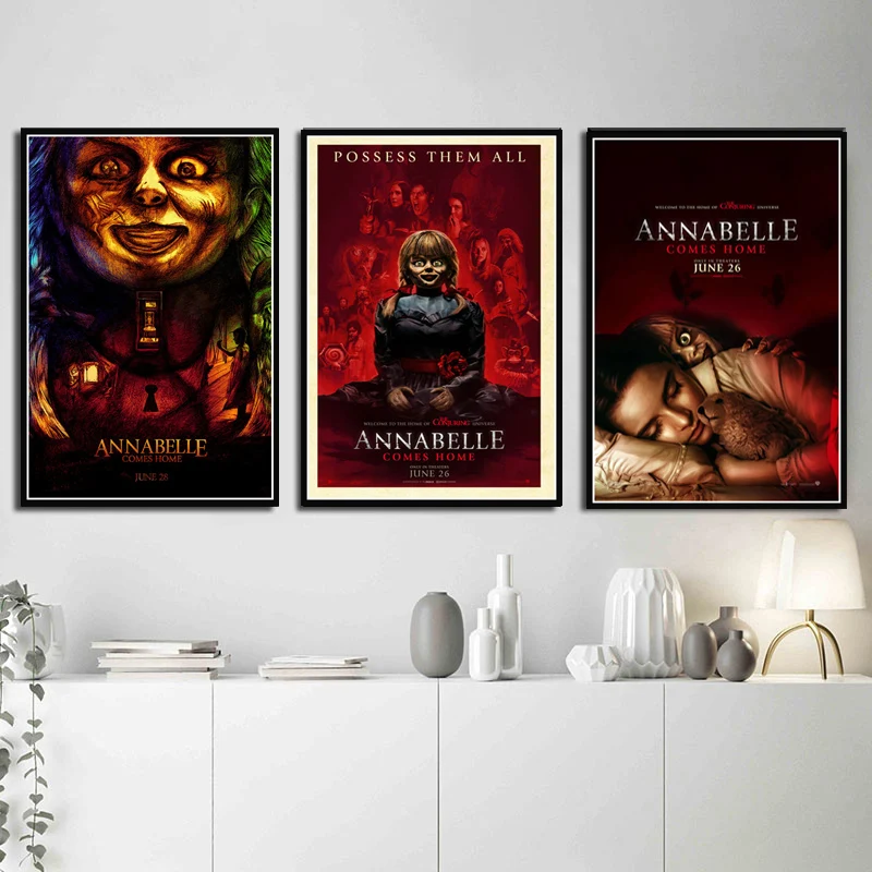 Постер и принты Новый Annabelle 3 приходит домой фильм Классический ужас кино