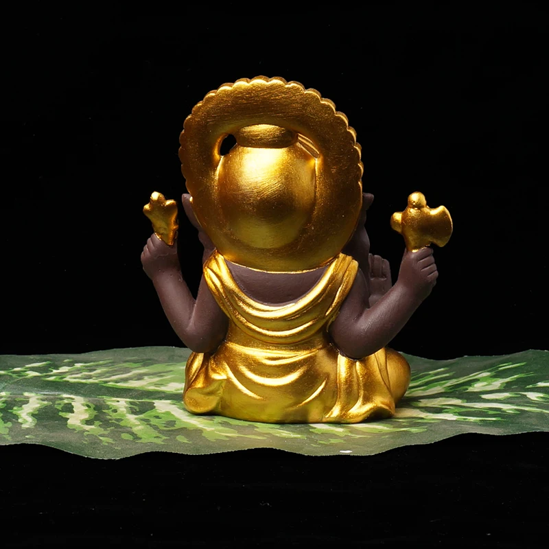 Декор для дома Ganesha статуэтки Будды керамическое украшение фиолетовый песок