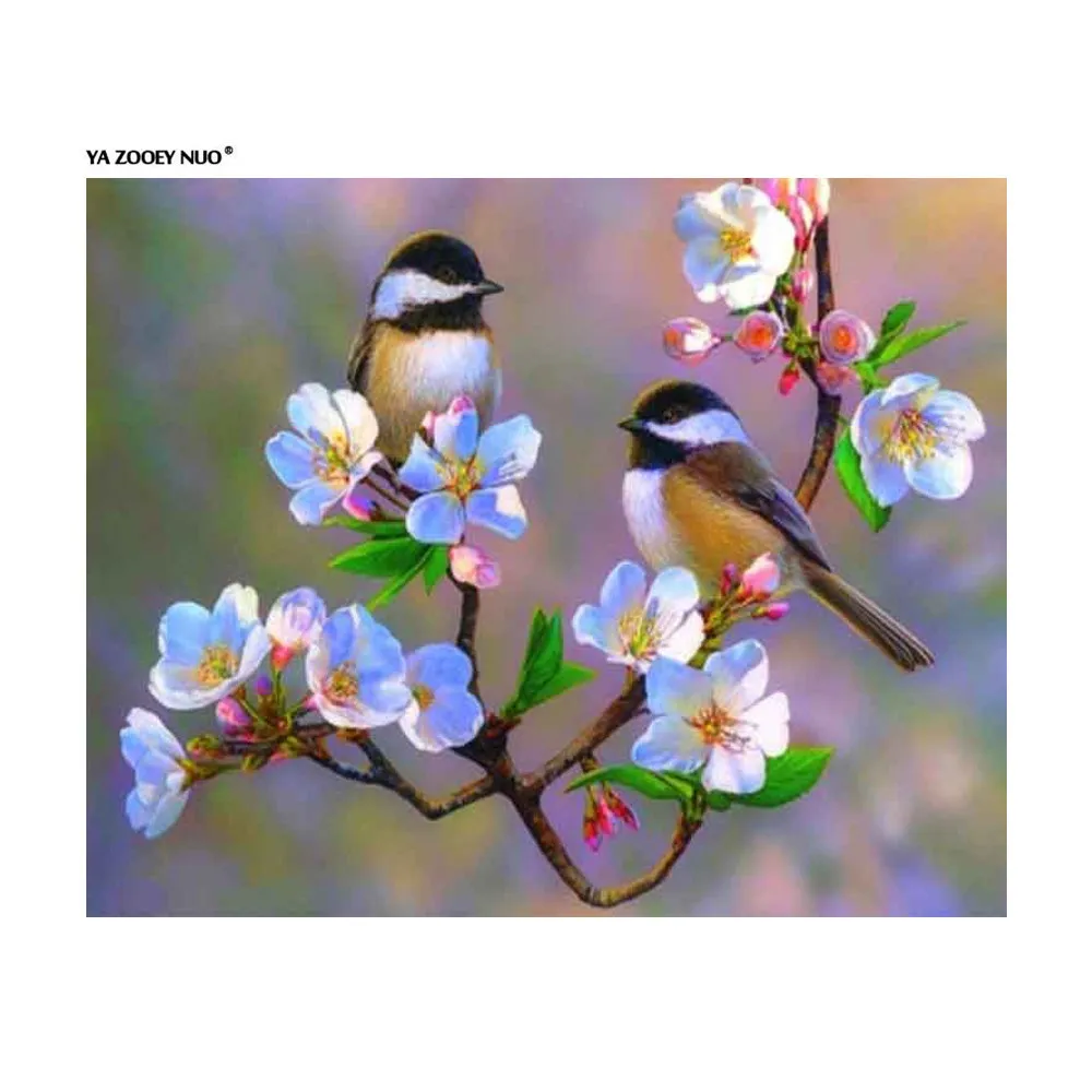 

5D Diamond Embroidery 5D DIY Diamond Painting Three Bird On Tree Flower Diamond Painting Cross Stitch Rhinestone Mosaic YU112