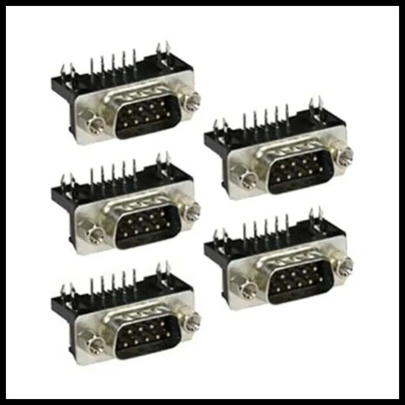 DR 9Pin DB9 D-SUB 9-Pin Male Assembly Right Angle PCB Solder Type Connector | Компьютеры и офис