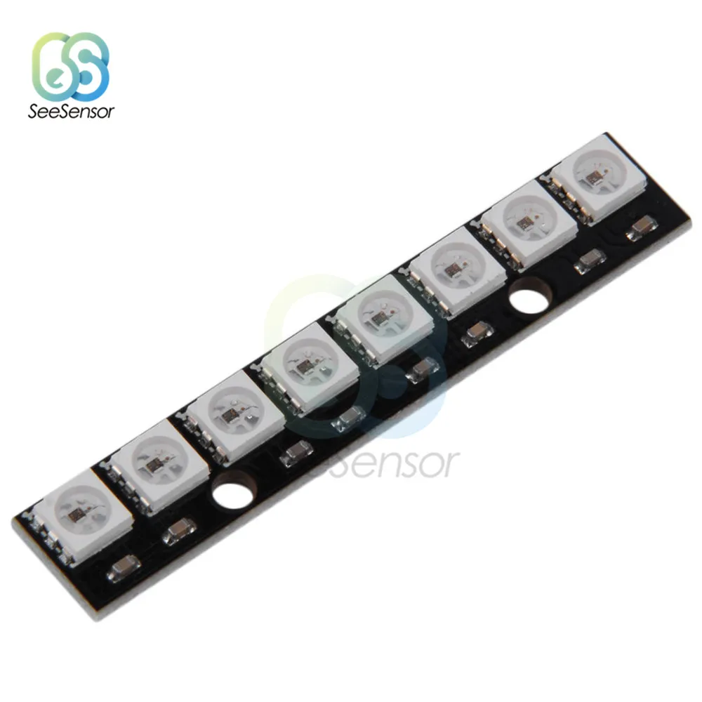 WS2812 RGB LED Ring 16x5050 Con Driver Integrato – 16 Bit, 2 Pezzi, Per Arduino, Raspberry Pi, Micro:bit E ESP32