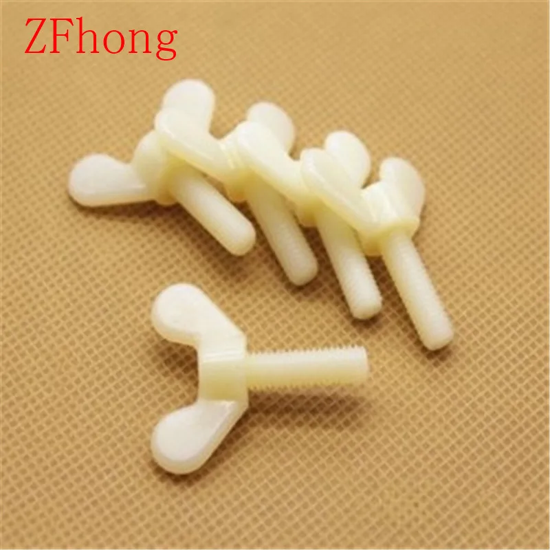 10pcs M5 M6 Nylon Plastic Butterfly Wing bolt /Nylon Hand tighten Screw