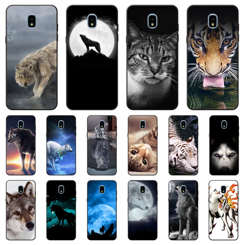 for samsung galaxy j3 2018 Case Silicon tigon beast Painting Soft TPU Back Cover Protect Phone cases |
