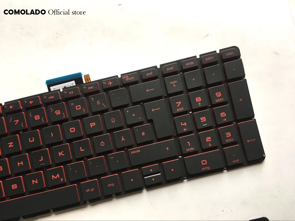 GR Germany  Keyboard for HP  15-ab 15-ak 15-bc 15-ab000 15-ab100 15-ab200 15z-ab000 15z-ab 15AK 15bc 15AB Black with Backlit keyboard  GR Layout (2)