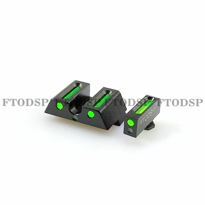 FTODSP Тактический волоконно-оптический передний и задний красный/зеленый точечный прицел для охоты ночного видения для Glock