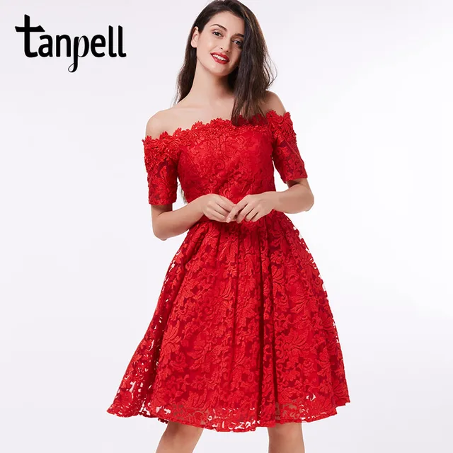 Red Lace Cocktail Dress