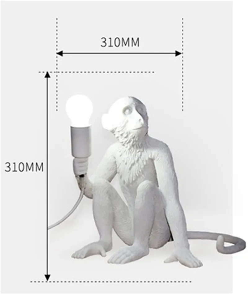 Звездное пожелание Скандинавская креативная лампа в форме обезьяны пеньковая веревка обезьяна подвесной светильник Искусство скандинавские копии Смола Подвесная лампа в форме обезьяны