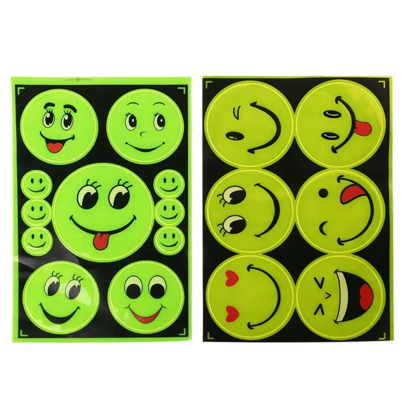 

Reflective Sticker Bicycle Safety Night Luminous Waterproof Adhesive Fluorescent MTB Bike Tape Multi-functional Smile Decoration