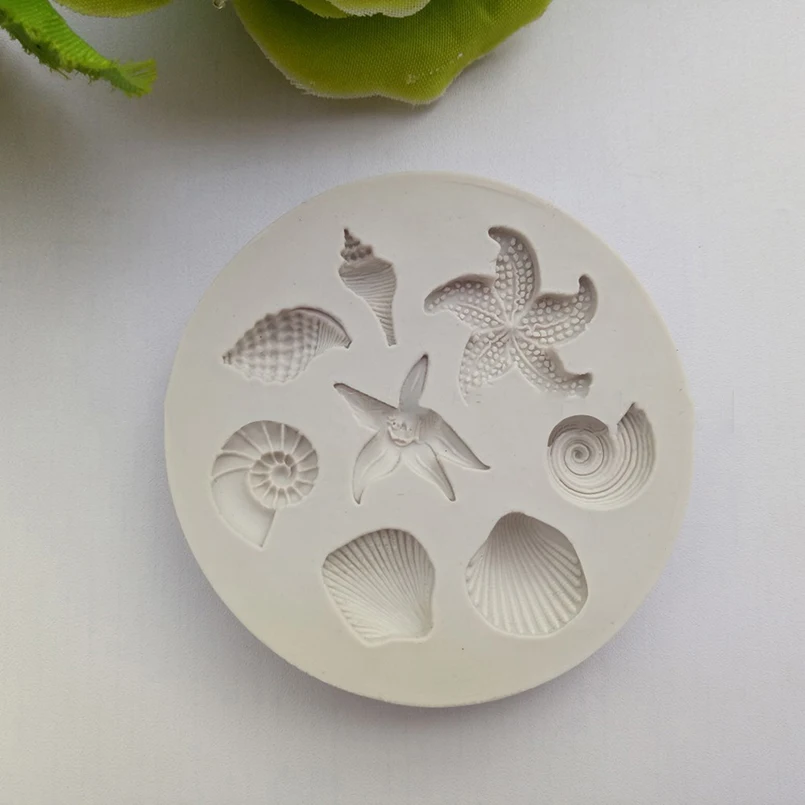 

1 Pc Marine Life Fondant Silicone Mold 3D Shell Conch Shape Chocolate Moulds Tray DIY Baking Cake Decoration Pastry Accessories