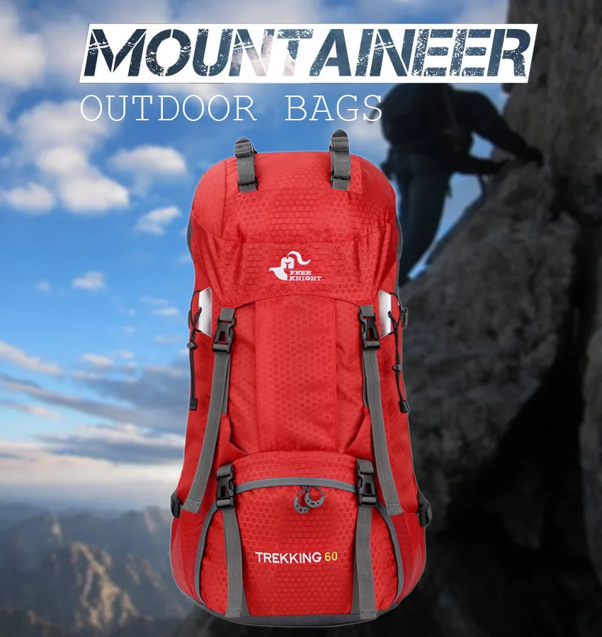 60L уличный спортивный рюкзак, походная сумка для альпинизма, водонепроницаемые Рюкзаки для альпинизма, походные рюкзаки, спортивная сумка, рюкзак для альпинизма