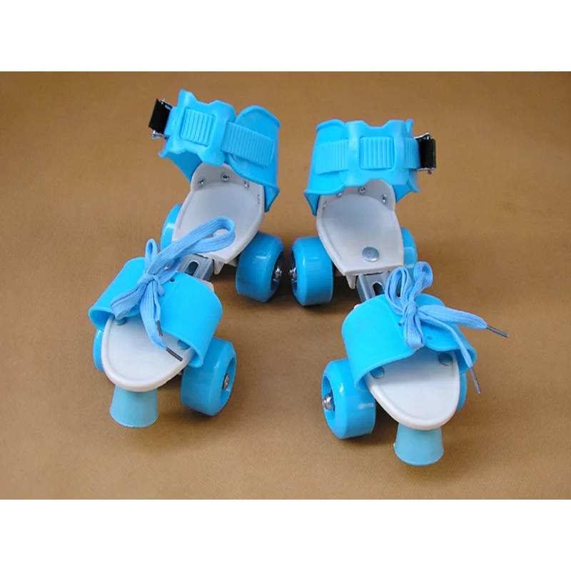 

New Children Two Line Roller Skates Double Row 4 Wheel Skating Shoes Free Size Sliding Inline Roller Sneaker Gifts For Kids IB34