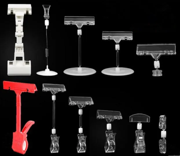 

Hot sale Affordable Merchandise Retail Sign Card Price Tag Pop Display Holder supermarket advertising Promotion Clip Clamp 10pcs