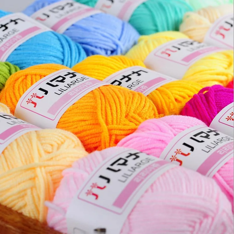 

Wholesale! 250G/Lot High Quality Soft Baby Cotton Yarn Scarf/Sweater Yarn For Hand Knitting ,10Balls 42Colors