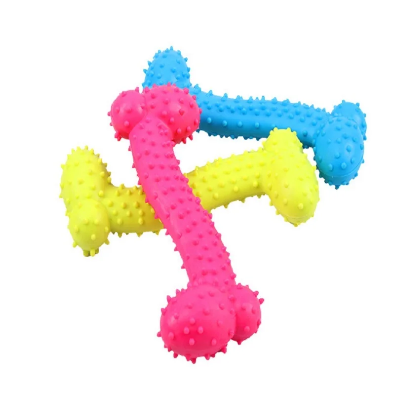 

Coloful Simulation Bone Pet Dog Chew Toy Rubber Artificial Bone Pet Dog Puppy Interactive Toy Pet Dog Training Toy Gift Supplies