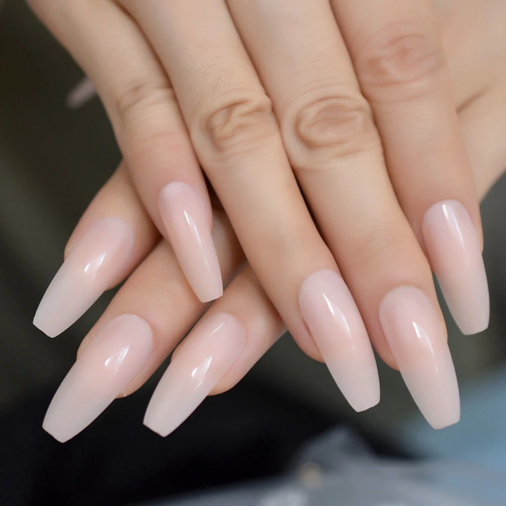 Natural Nude Coffin Long Nail Shiny Extra Size Classic Ballerina Lightly Nail tips Acrylic UV Gel Daily Wear 24
Natural Nude Coffin Long Nail Shiny Extra Size Classic Ballerina Lightly Nail tips Acrylic UV Gel Daily Wear 24
